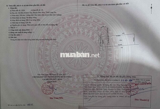 Bán đất thổ cư 5x30 Đường Bê Tông 4m