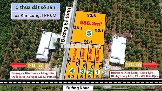 Bán Lô Đất Khu Vip Kim Long- Giá 629tr/Nền.