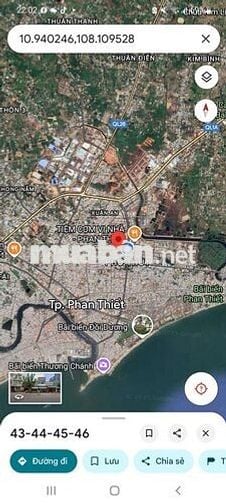 1400m2 thổ cư 2 mặt tiền trung tâm tại  biển Phan Thiết