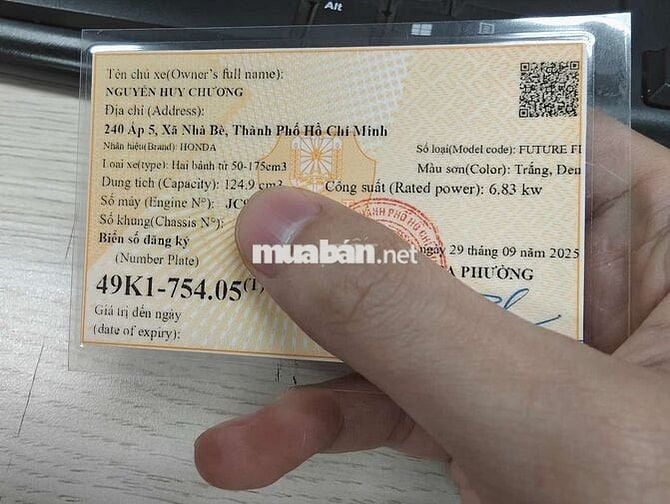 Honda Future FI 2025 Trắng Đen 700 km