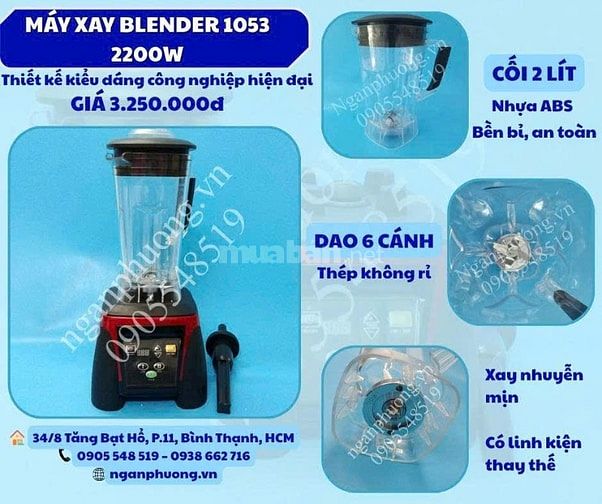 Máy xay sinh tố công nghiệp dùng quán sinh tố, cafe, barista, nhà hàng