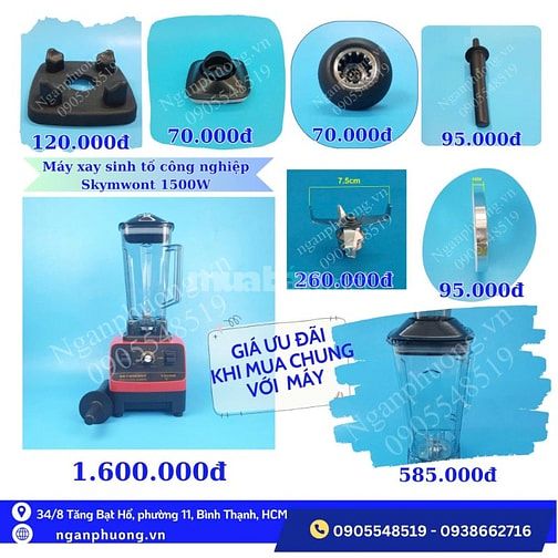 Máy xay sinh tố công nghiệp dùng quán sinh tố, cafe, barista, nhà hàng