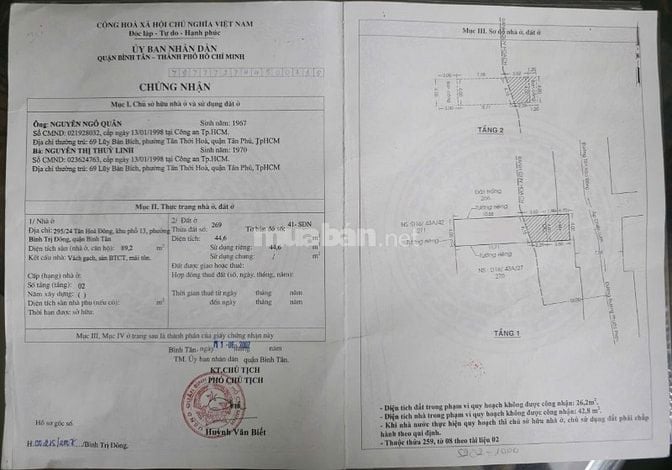 Bán nhà hẻm xe hơi Tân Hoà Đông, Phường Bình Trị Đông, Bình Tân