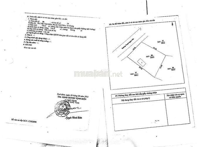 Bán đất mặt tiền QL91 thị trấn Tịnh Biên, phường Tịnh Biên, An Giang