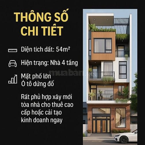 BÁN NHÀ MẶT PHỐ PHỐ VỌNG – GIẢI PHÓNG – TRUNG TÂM HÀ NỘI – 54M² – GIÁ 