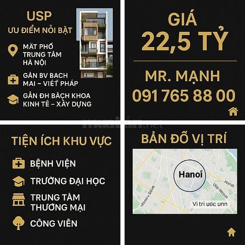 BÁN NHÀ MẶT PHỐ PHỐ VỌNG – GIẢI PHÓNG – TRUNG TÂM HÀ NỘI – 54M² – GIÁ 