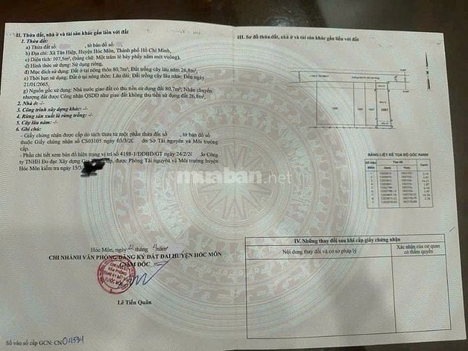 Bán gấp nhà cấp 4 ở 1 sẹc Lê Thị Lơ- Tân Hiệp - Hóc Môn sổ sẵn 830tr