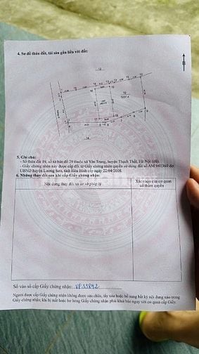 Chỉ hơn 4 triệu/m2 bán 1237m/200m thổ cư tại Yên Trung, Thạch Thất