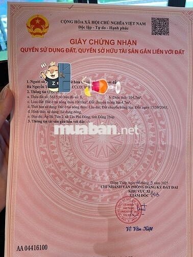 💸Giá chỉ có #189tr cho 1lô đất có thổ cư đường oto tại Tân Phú Đông