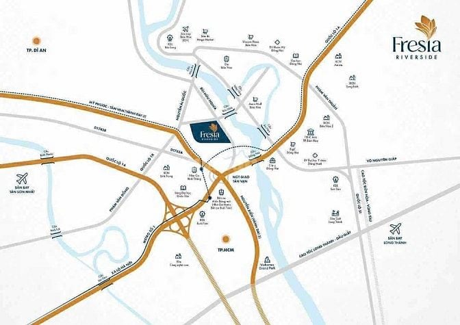 Bán căn hộ Fresia Riverside Mặt tiền Bùi Hữu Nghĩa Biên Hòa 1.29 tỷ