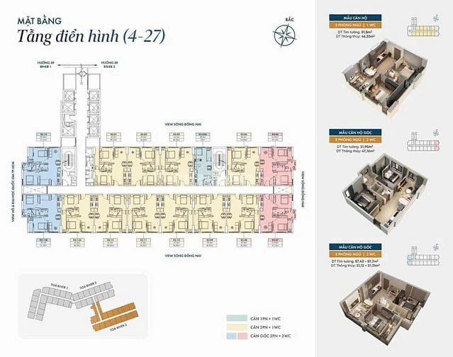 Bán căn hộ Fresia Riverside Mặt tiền Bùi Hữu Nghĩa Biên Hòa 1.29 tỷ