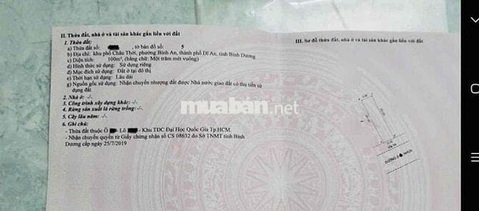 Đất đẹp KDC Châu Thới,Bình An,TP Dĩ An