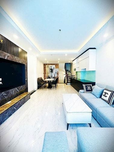 BÁN NHÀ MẶT NGÕ THÔNG Ô TÔ Ở THẠCH BÀN - 45M -6 TẦNG THANG MÁY - FULL 