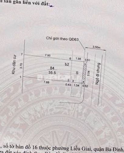 Đất 38m² HOÀNG HOA THÁM, ngõ nông, trước nhà thoáng sáng.