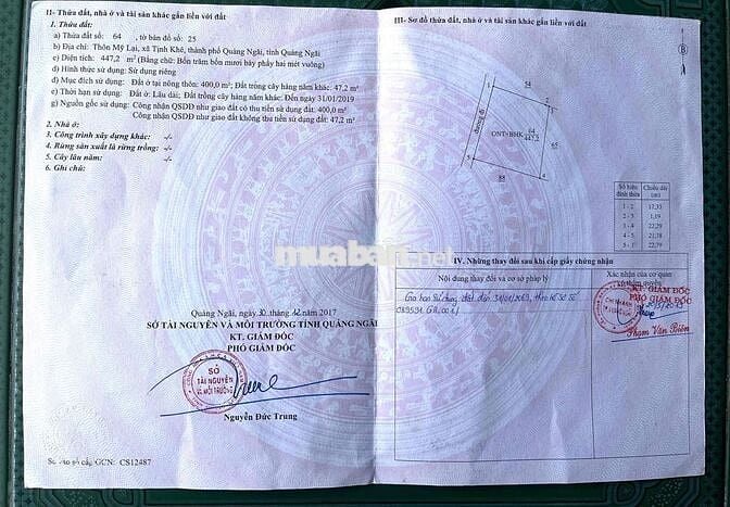 Đất thổ cư 448m2 đường liên thôn Khê Thanh- Khê Thọ, cách biển 5p