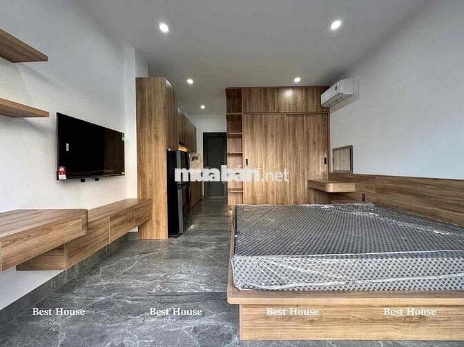 Studio ban công, máy giặt riêng, full nội thất cao cấp ngay Đầm Sen