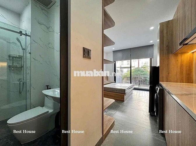 Studio ban công, máy giặt riêng, full nội thất cao cấp ngay Đầm Sen