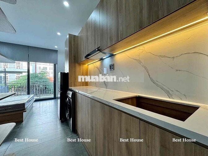 Studio ban công, máy giặt riêng, full nội thất cao cấp ngay Đầm Sen