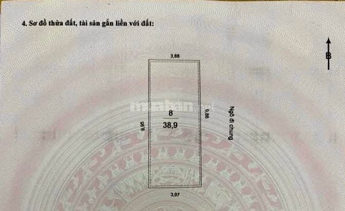 Bán đất Giang Văn Minh 40m2, tặng GPXD, 30m ra phố, oto đỗ, giá 9.5tỷ.