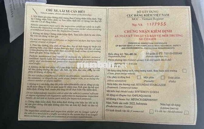 Hyundai Stargazer 2022 Trắng 7 chỗ