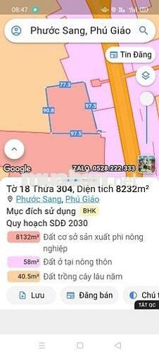 Đất SKC sản xuất kinh doanh 8.800m² giá 21,5 tỷ đường nhựa xe công