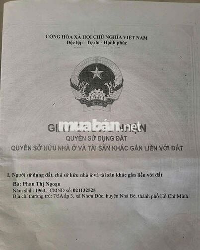 Mặt Tiền Lê Văn Lương 77,4m2 - Chính chủ bán nhà Nhơn Đức Nhà Bè