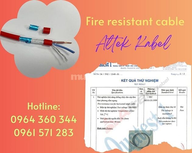Cáp chống cháy chống nhiễu 2x1.5+E+GFT Altek Kabel