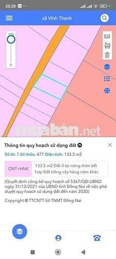 Chính chủ, đất ấp Hòa Bình, Hùng Vương,133,5m,thổ cư
