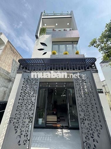 Nhà 1 trệt 2 lầu Sân thượng . Thiết kế đẹp hiện đại . Sổ HC đầy đủ..