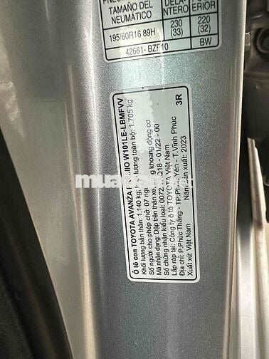 Toyota Avanza Premio 2023 Bạc 7c tự động