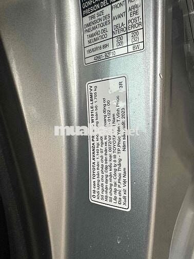 Toyota Avanza Premio 2023 Bạc 7c tự động