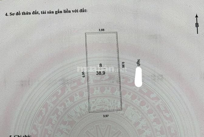 Bán gấp mảnh đất 38.9m² mt 10m phố Giang Văn Minh, Ba Đình, giá 9.5 tỷ