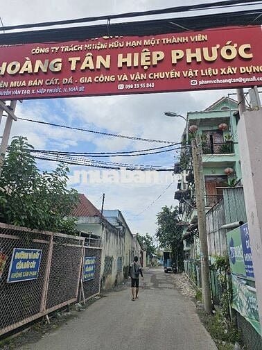 Đất trống tại Nguyễn Văn Tạo. Sổ hồng riêng. Ngang 7m. Công chứng ngay