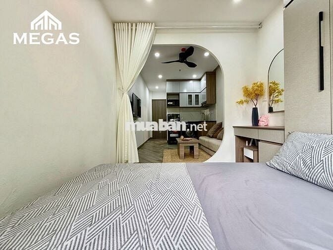 CHO THUÊ CĂN HỘ 1PN FULL NỘI THẤT BAN CÔNG NGAY TẠI DƯƠNG KHUÊ