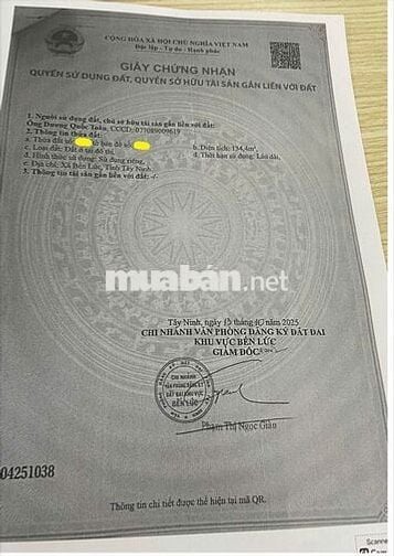 CHIẾT KHẤU 400TR KHI MUA ĐẤT NỀN TT BẾN LỨC – LONG AN CHỈ TỪ 460TR 🔥