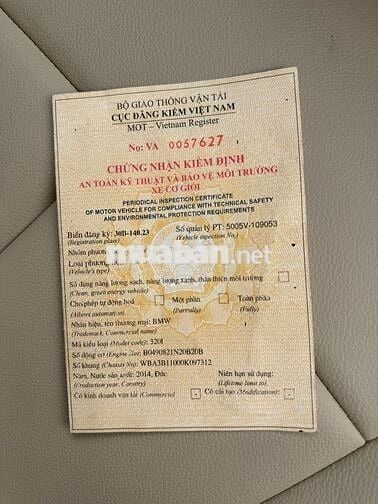 BMW 320i sx2014 Trắng zin chính chủ