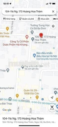 CHO THUÊ NHÀ NGUYÊN CĂN quận BA ĐÌNH – 4 TẦNG (DIỆN TÍCH: 40m2/TẦNG)