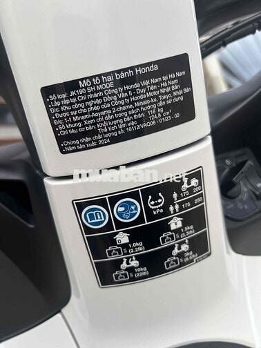 Honda SH Mode 2024 Trắng 6000 km có bán trả góp