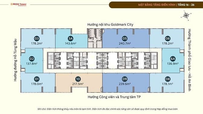 Chỉ 2 Tỷ Sở Hữu Sàn Văn Phòng ROX Tower Goldmark City 136 Hồ Tùng Mậu–