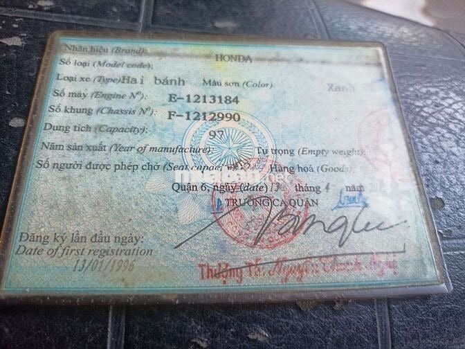 Honda Citi chở hàng máy wave alpha giấy tờ đầy đủ