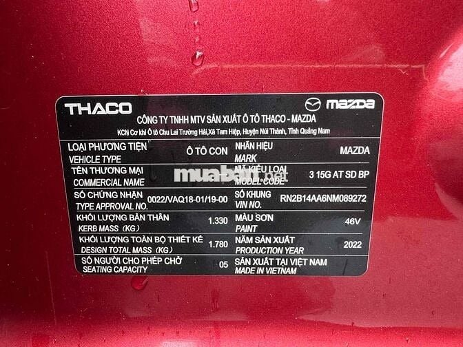 Cần Bán Mazda3 luxury sx 2022. Xe 1 chủ đn rất đẹp