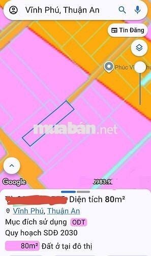 Bán đất tặng nhà Vĩnh Phú 20, Cách Vạn Phúc City 7km, Đối diện Emerald