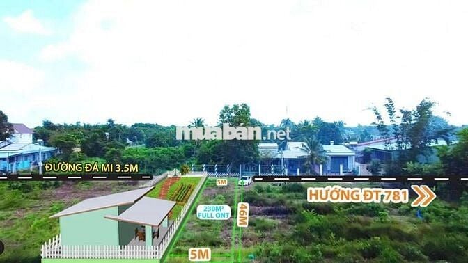 Gần chợ & UBND XÃ PHAN , rớt nhựa 781 50m