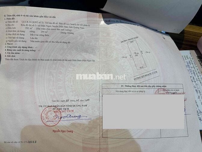 HÀNG HIẾM - BÁN ĐẤT BIỆT THỰ DT LỚN KĐT SỐ 3 ĐIỆN NGỌC