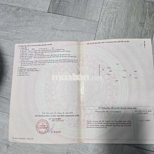 Bán đất thôn 4,, dakcam, quãng ngãi. View hồ chà môn. Đất cao ráo.