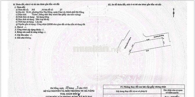 BÁN LÔ ĐẤT 3 MẶT THOÁNG BÌNH THÁI 4 - CẨM LỆ - ĐÀ NẴNG