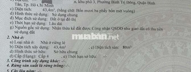 BÁN NHÀ 4×11,GIÁ 3,85 TỶ,HOÀN CÔNG, RA LÊ VĂN QUỚI 5 PHÚT