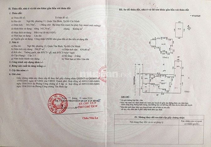 Bán nhà đất lớn Ngô Bệ Tân Bình, diện tích 343m², giá chốt 65 tỷ