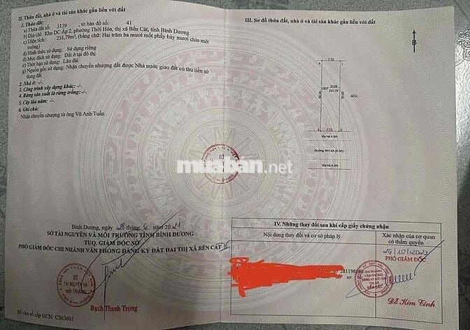 Bán đất Mỹ Phước 3, phường Thới Hòa Giá 2ty5xx – sổ riêng 8x30