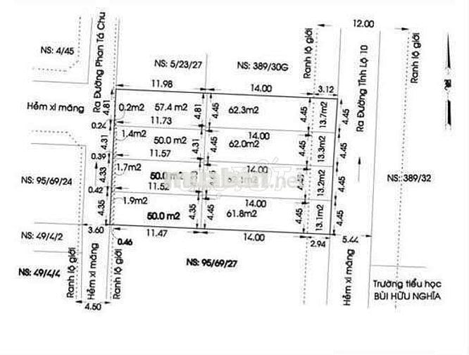 Đất đường Phùng Tá Chu (Tên Lửa) P.An Lạc A 4.3x12= 50 m2 Đg 5m 5.6 ty